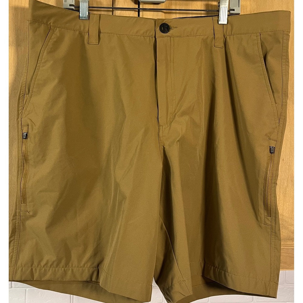 Orvis Performance Shorts Mens 40 Brown Zipper Pockets Lightweight